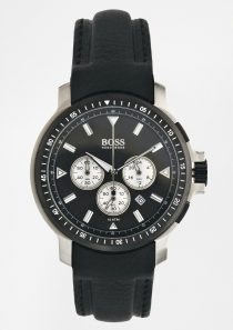 Hugo Boss Black Leather Strap Watch 1512105
